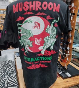 MUSHROOM Interaction Tee Washed Black