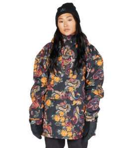 DC Snowboard Savvy Anorak Donna Paisley Black