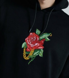 DOLLY NOIRE Rosa Hoodie Black