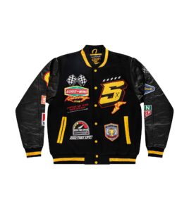 5tate of Mind "50 Racing" Varsity Jacket Black Men