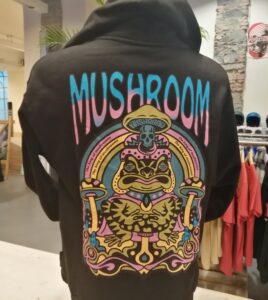 MUSHROOM Felpa Budda Hoodie Nero