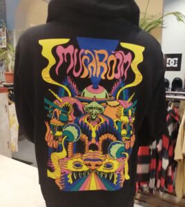 MUSHROOM Felpa Spaze Hoodie Nero