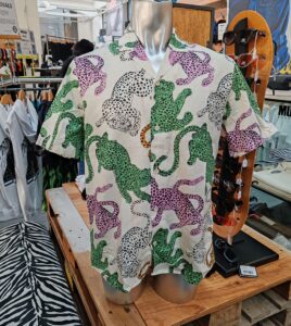 REVOLUTION Cuban Shirt Shortsleeve White Multi Print 2025