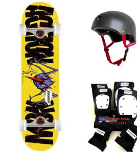 PROMO KIT: Skate ACTION NOW Mosquito 8.25" + Casco + Set Protezioni