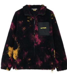 IUTER Giacca Pile Tie Dye Fur Zip