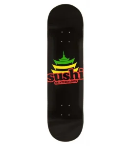 SUSHI SKATEBOARDS Pagoda Logo Black 8.125"