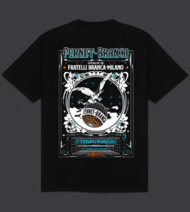 DOLLYNOIRE x FERNET-BRANCA Sci-fi Eagle Poster Tee Black