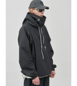 SNOWALL Waterproof Crew Felpa tecnica usabile come Giacca Black Unisex